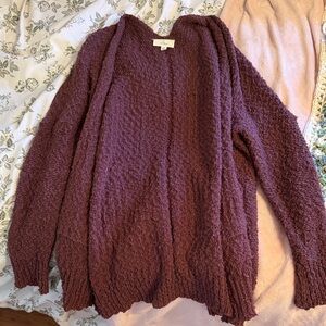 Cozy Purple Cardigan
